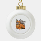 Halloween mops keramische bal ornament (Voorkant)