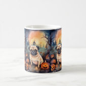 Halloween Mops met Pompoenen Eng Koffiemok (Center)