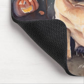 Halloween Mops met Pompoenen Eng Muismat (Hoek)