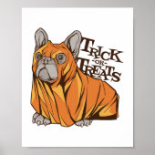 Halloween mops poster (Voorkant)