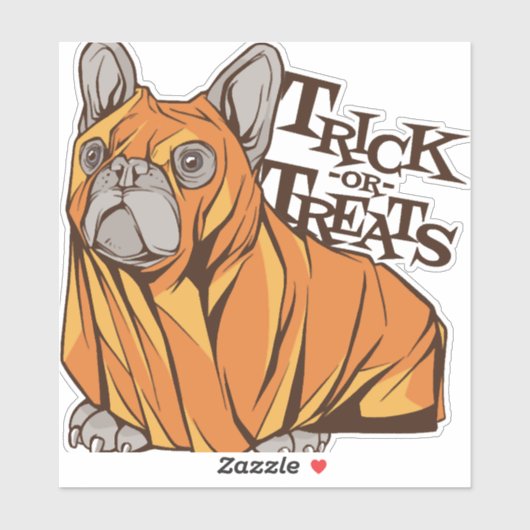 Halloween mops sticker (Vel)