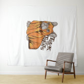 Halloween mops wandkleed (In Situ (horizontaal))