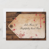 Halloween Morgue Toe Label Ticket Fun Party Invite Kaart (Achterkant)