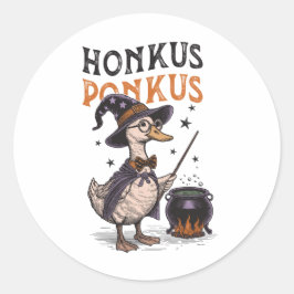 Halloween Mother Goose Ronde Sticker