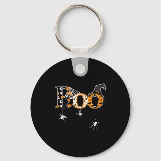 Halloween Motif - Boo  Sleutelhanger (Voorkant)