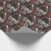 Halloween Motorbike Cadeaupapier (Hoek)