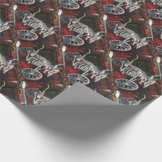 Halloween Motorbike Cadeaupapier (Hoek)