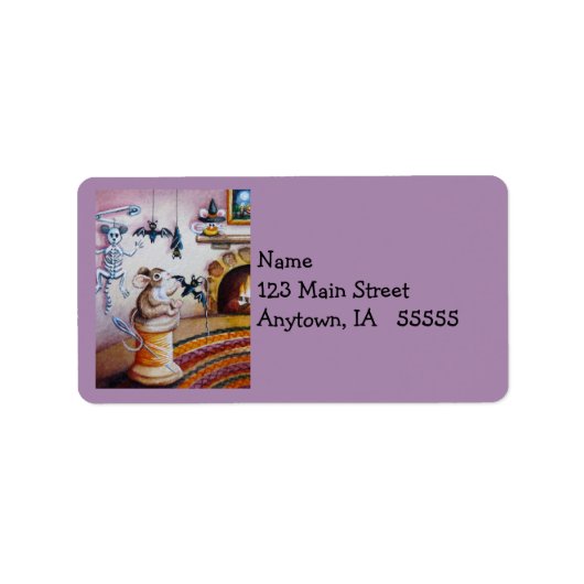 Halloween Mouse Hanging Bat Decorations Waterverf Etiket (Voorkant)