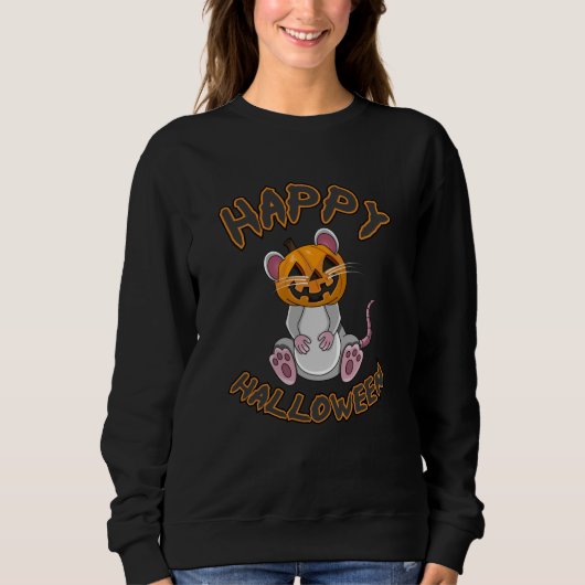 Halloween Mouse Mice Rat Pumpkin Horror Gift Idee Trui (Voorkant)
