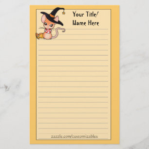 Halloween Mouse Stationery Briefpapier