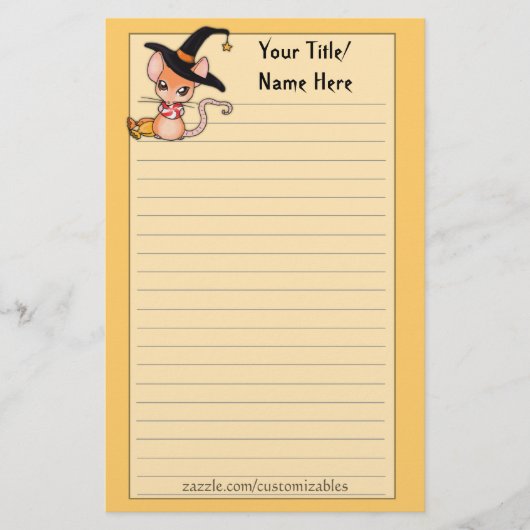 Halloween Mouse Stationery Briefpapier (Voorkant)