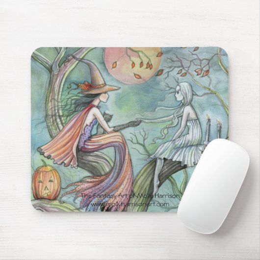 Halloween Mousepad, 'Timeless Connection' Witch Muismat (Met muis)