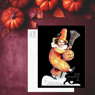 halloween mousserende kostuum briefkaart