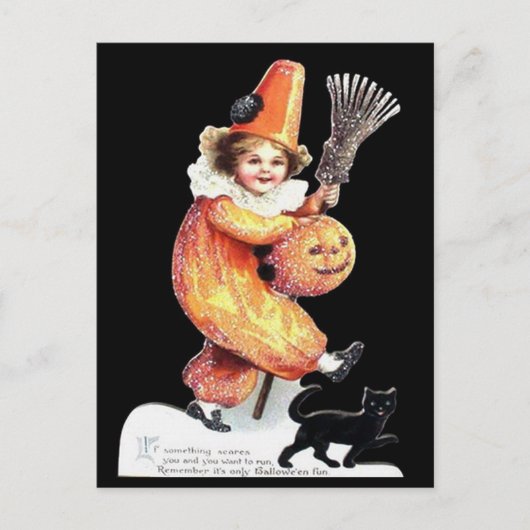  halloween mousserende kostuum briefkaart (Voorkant)