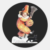 halloween mousserende kostuum ronde sticker (Voorkant)