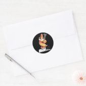 halloween mousserende kostuum ronde sticker (Envelop)