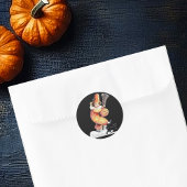  halloween mousserende kostuum ronde sticker