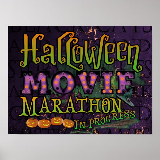 Halloween Movie Marathon in progress markttent Poster (Voorkant)