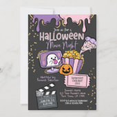Halloween Movie Night Invitation Kaart (Voorkant)