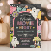 Halloween Movie Night Party Groovy Uitnodiging