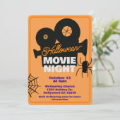 Halloween Movie Night Party Spooktacular Kaart (Staand voorkant)