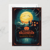 Halloween Movie Night Poster Feestdagenkaart (Voorkant / Achterkant)