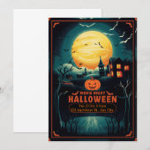 Halloween Movie Night Poster Save The Date (Voorkant / Achterkant)