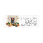Halloween Moving Announcement Return Address Etiket (Voorkant)