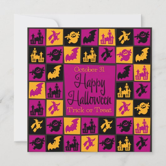 Halloween mozaïek kaart (Voorkant)