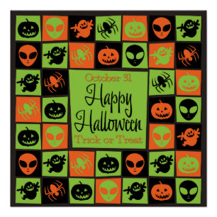Halloween mozaïek poster