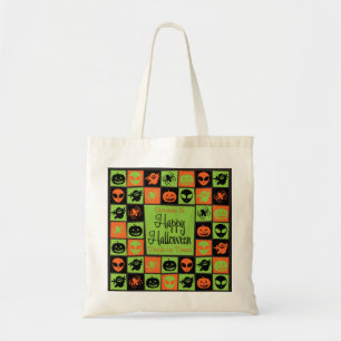Halloween mozaïek tote bag