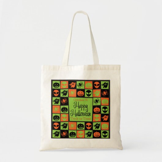 Halloween mozaïek tote bag (Voorkant)