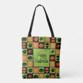 Halloween mozaïek tote bag (Achterkant)