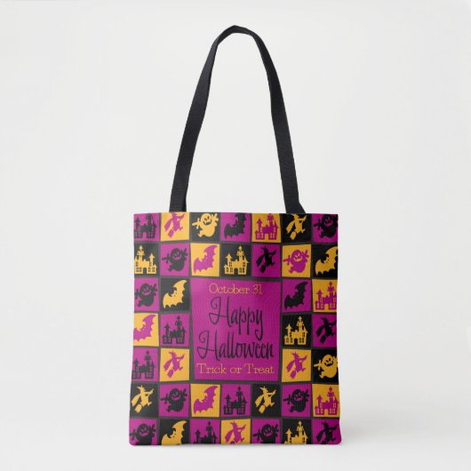 Halloween mozaïek tote bag (Voorkant)