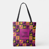Halloween mozaïek tote bag (Achterkant)