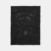 Halloween Mpy Black Kitten In Bat Costume  Fleece Deken (Voorkant)