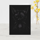 Halloween Mpy Black Kitten In Bat Costume Kaart (Gele Bloem)