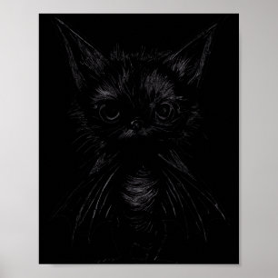 Halloween Mpy Zwarte Kitten In Vleermuis Kostuum  Poster