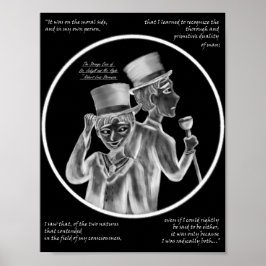 Halloween Mr. Hyde en Dr. Jekyll gotische kunstpri Poster