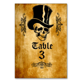 Halloween Mr. Skull Party Tafel Kaarten
