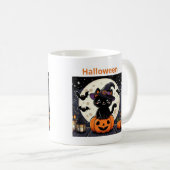 Halloween mugs with a cat theme koffiemok (Voorkant rechts)