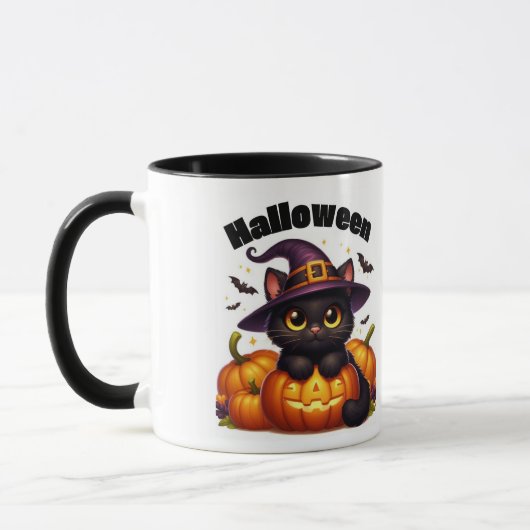Halloween mugs with a cat theme mok (Links)