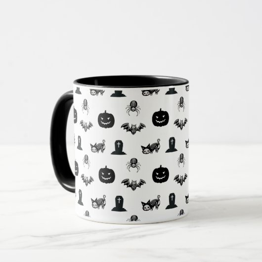 Halloween mugs with a cat theme mok (Voorkant links)