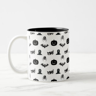Halloween mugs with a cat theme tweekleurige koffiemok