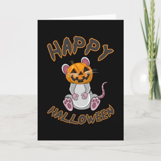 Halloween Muizen Rat Pompoen Horror Gift Idee Kaart (Voorkant)