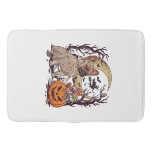 Halloween Mumie Franse Bulldog Pompoen Snoep Heks Badmat