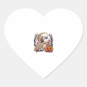 Halloween Mumie Franse Bulldog Pompoen Snoep Heks Hart Sticker