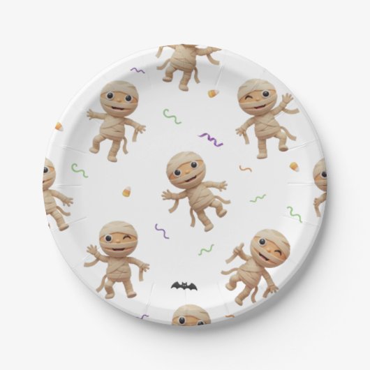 HALLOWEEN-MUMIE PAPIEREN BORDJE (Voorkant)