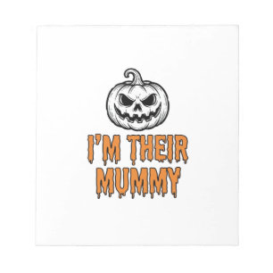 Halloween Mumie Pompoen Vintage Gravure Shirt De Notitieblok