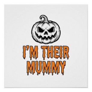 Halloween Mumie Pompoen Vintage Gravure Shirt De Perfect Poster